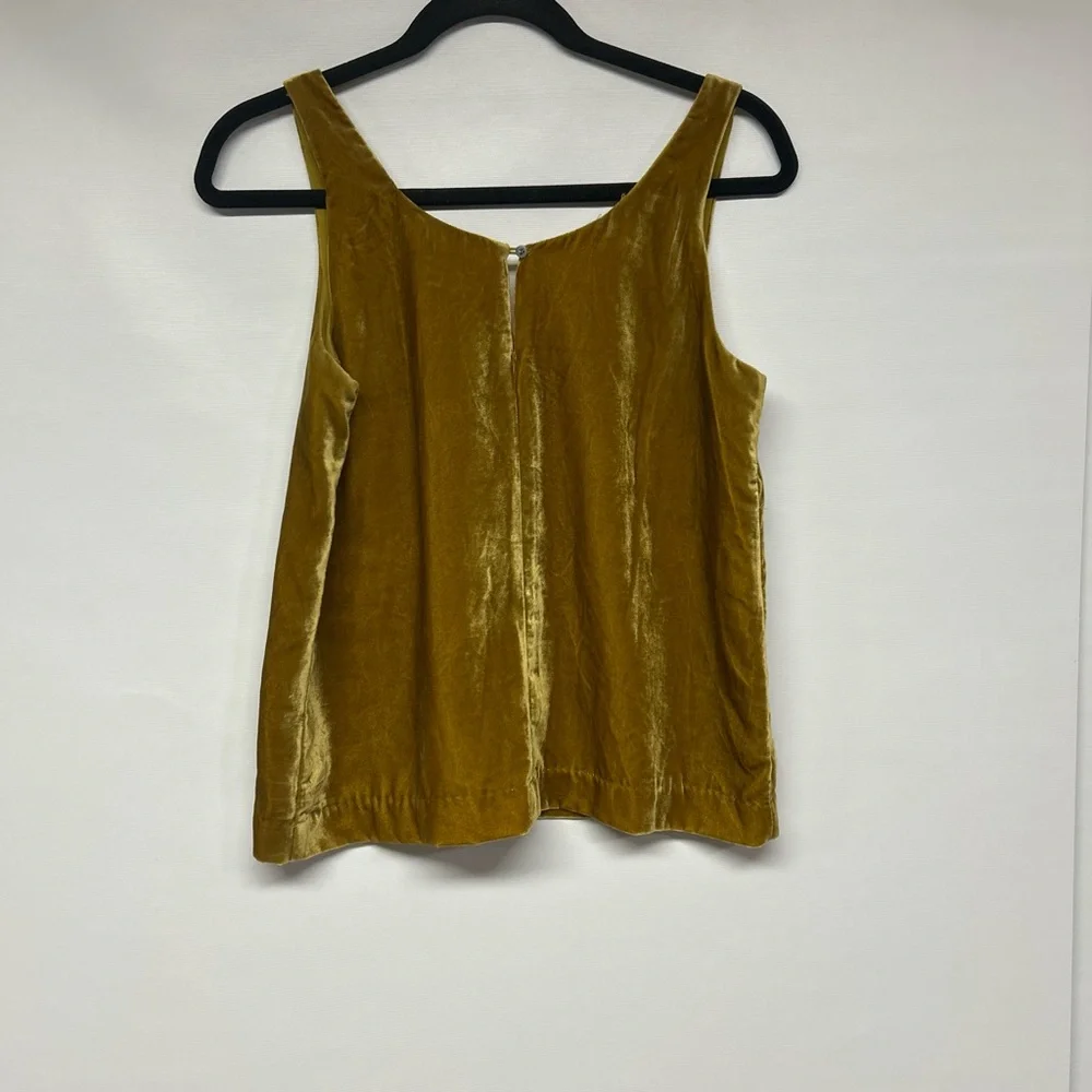 J. Crew Gold Velvet Tank Top
